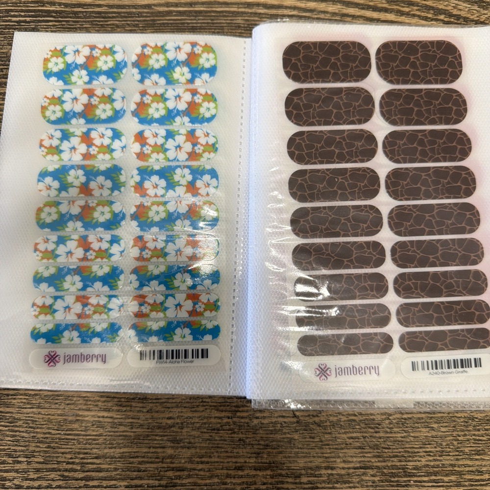 Jamberry Nail Wraps Lot of 21 Sheets Partial Wrap Short Floral Multicolor